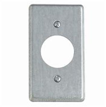 BOX COVER Single Round Hole 2-3/8w Surf Mnt Box Galv