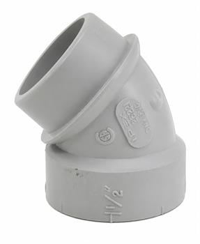 ELBOW 45' 4" PVC DWV hxsp