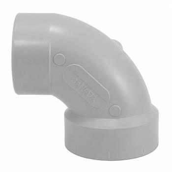 ELBOW 90' 3" PVC DWV spxh
