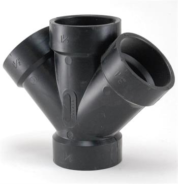 DOUBLE WYE 1.5" ABS hxhxhxh