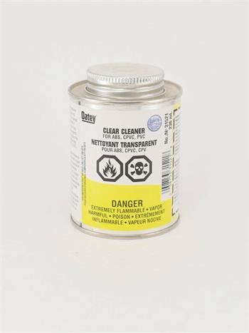 ABS/PVC Cleaner 125ml Oatey #31520 clear w/dbr 
