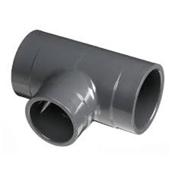 TEE 12" x 12" x 4" PVC S80 Fab