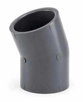 22.5' ELBOW 6" PVC S80 ss