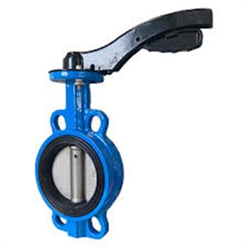 12" BUTTERFLY VALVE BLUE W/ 4 GUIDE HOLES + NBR SEAT