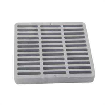 SQUARE GRATE GREY 9" 