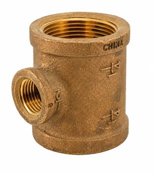 TEE 2.5" x 2.5" x 1.25" Brass