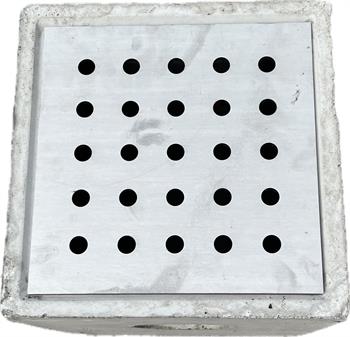 GRATE 16"sq 1/4" Stainless 49 x 3/4" perf for CB 1623