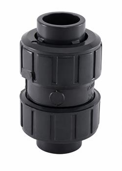 BALL CHECK VALVE 1.5" PVC T/U ss Chemline-Viton, FP 150psi