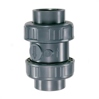 BALL CHECK 3/4" EC Series PVC TU Chemline-Viton, FP 150psi