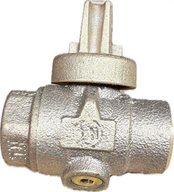 CURB STOP 2" Ball FTxFT 203NL, F7F7, W/Drain
