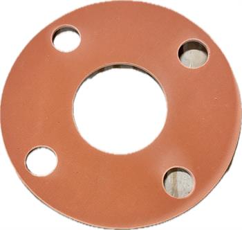 FLANGE GASK Red 2.5" x 1/8" Full Face, Rubber, 250' F