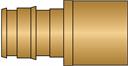 1/2" PEX F1960 × 1/2" F/Sweat No Lead Brass Adapter