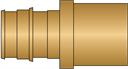 3/4" PEX F1960 × 3/4" F/Sweat No Lead Brass Adapter