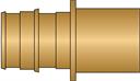 3/4" PEX F1960 × 3/4" M/Sweat No Lead Brass Adapter