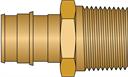 3/4" PEX F1960 × 3/4" MNPT No Lead Brass Adapter