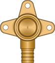 3/4" PEX × 3/4" FNPT Drop Ear No Lead Brass Elbow