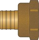 3/4" PEX × 3/4" FNPT No Lead Brass Adapter