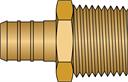 1/2" PEX × 1/2" MNPT No Lead Brass Adapter