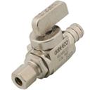 1/2" PEX × 1/4" O.D. No Lead Straight Ball Valve