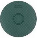 POLYLOK RISER LID 12" Dia Solid Flat Green  3017-C
