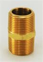 HEX NIPPLE 1/4" x CLOSE BRass