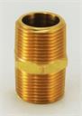 HEX NIPPLE 3/8" x CLOSE Brass