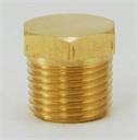 PLUG 1/4" HEX Brass