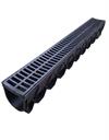 POLYLOK TRENCH DRAIN 48" 5 Wide w/ Grate Black 
