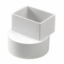 4" PVC Downspout Adapter 3"x4" Offset