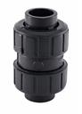 BALL CHECK VALVE 1.5" PVC T/U ss Chemline-Viton, FP 150psi