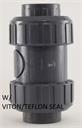 SPRING CHECK VALVE 1" TU Praher, PVC, Viton/Teflon