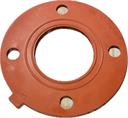 FLANGE GASK Red 4" x 1/8" Full Face, Rubber, 250' F