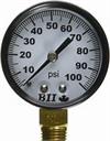 100 psi PRESSURE GAUGE 1/4" LOWER MOUNT 2" Dial, ABS CASE