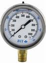 LIQ PRES GUAGE 1000 #1/4 LM 2.5" Dial, SS case
