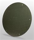 SEW BASIN LID 24" Blank 1/4" Steel Checker Plate 
