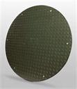 SEW BASIN LID 36" Blank HD 1/4" Steel Checker w/ Hdwr 