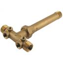 TANK TEE 1 1/4" x 13" w/union Cast Brass, 2 x 3/4 Dr, O-Ring