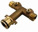 TANK TEE 1" Bayonet 2 x 1/2"Dr, 1"M x 3/4"F, NLBR