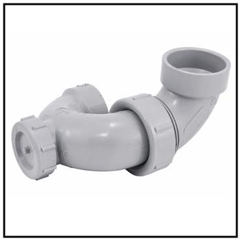 PVC DWV SYSTEM 15 P-TRAP WITH NUT & CLEAN OUT