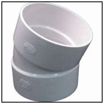 PVC SEWER 22.5' ELBOW