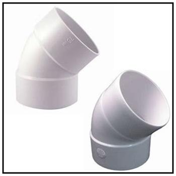 PVC SEWER 45' ELBOW