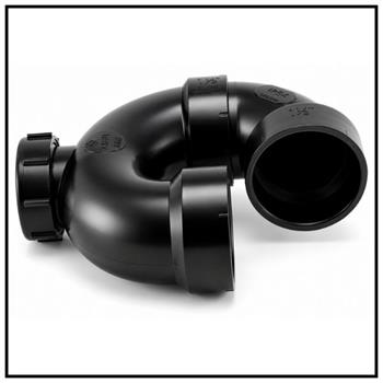 ABS DWV P-TRAP WITH CLEAN OUT