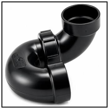 ABS DWV P-TRAP WITH NUTS