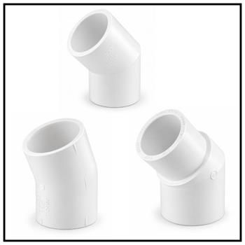 Schedule 40 White 22' & 45' Elbows