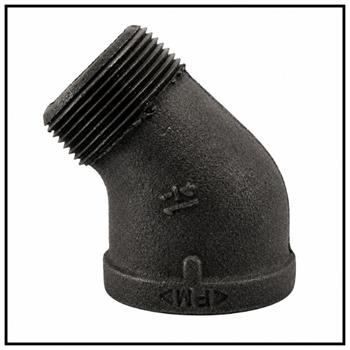 Black Malleable Pipe 45' ST. ELBOWS