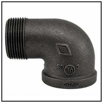 Black Malleable Pipe 90' ST. ELBOWS