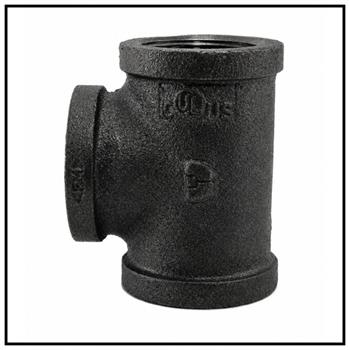 Black Malleable Pipe STANDARD TEE
