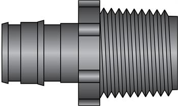 1/2" PEX F1960 × 1/2" MNPT HPP Adapter