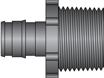 1/2" PEX F1960 × 3/4" MNPT HPP Adapter