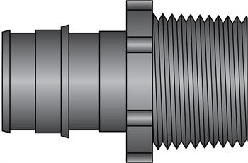 1" PEX F1960 × 1" MNPT HPP Adapter